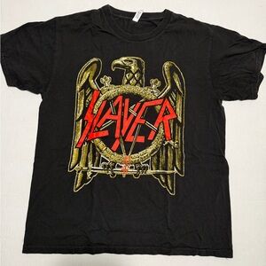SLAYER Eagle Emblem Licensed Thrash Metal Black T-Shirt Tee, Large #591